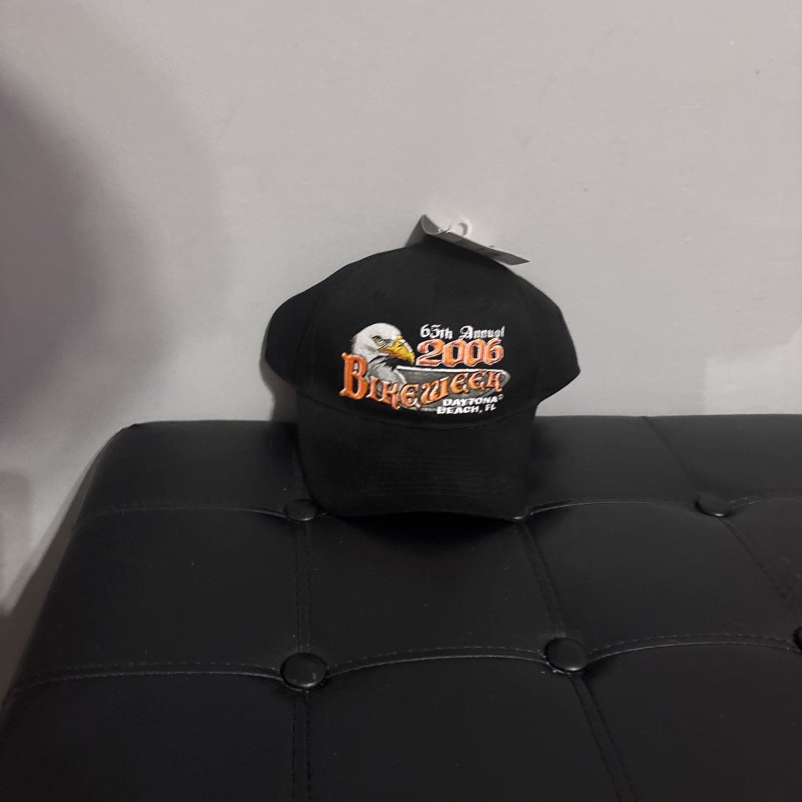 Bike Week Hat 2006 Daytona Beach 65th Annual Adjustable Black Hat Vintage New